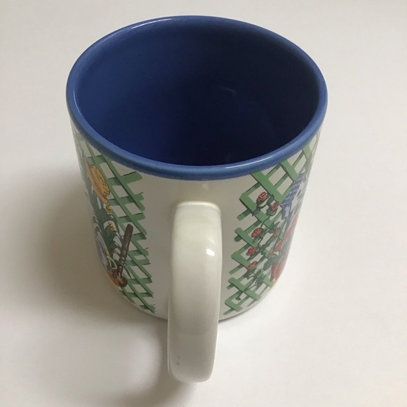 Gardening Shed Coffee Mug Tea Cup Wrap Graphic Floral Desk 1996 Vintage Korea - Picture 9 of 11